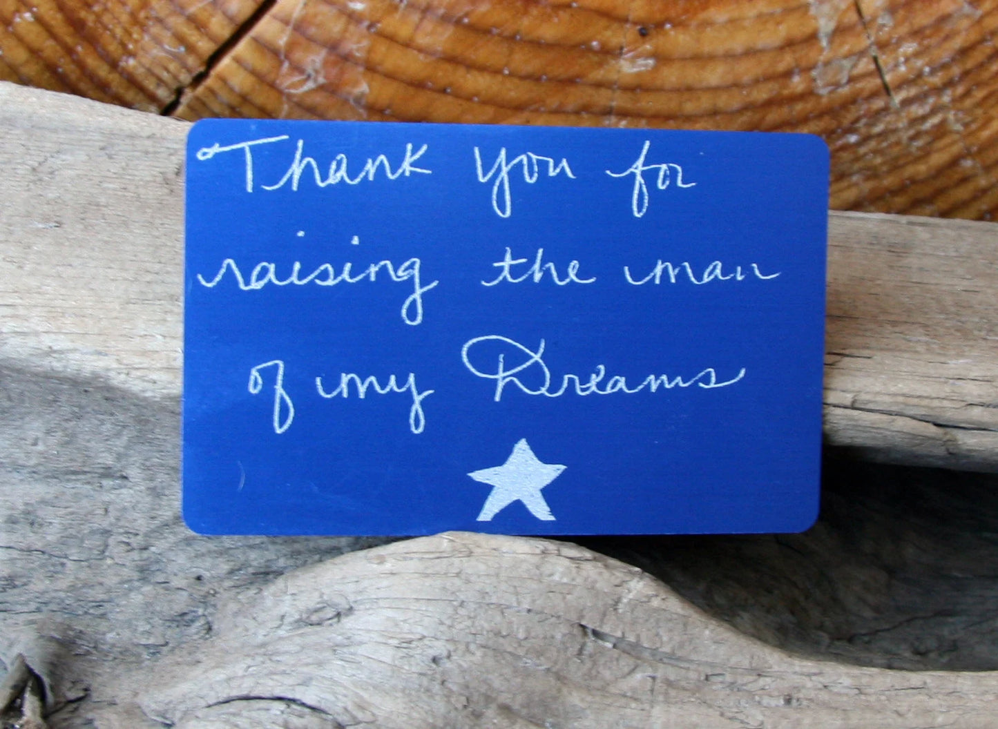 Custom Engraved Handwritten Metal Card