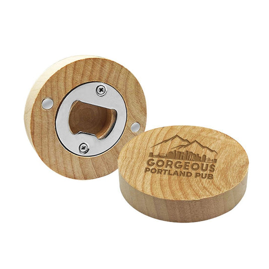 Custom Wooden Bottle Opener Magnet